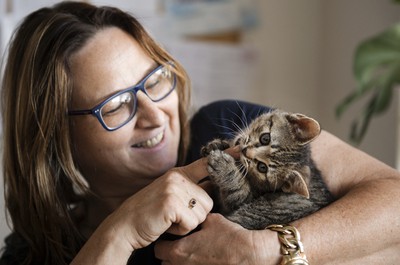 Návštěva p. Babiše a darování koťátek