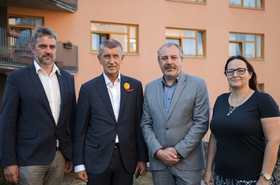 Návštěva p. Babiše a darování koťátek