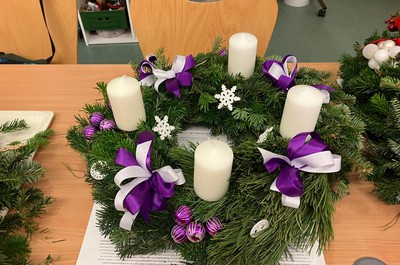 Adventní výzdoba u nás v domově