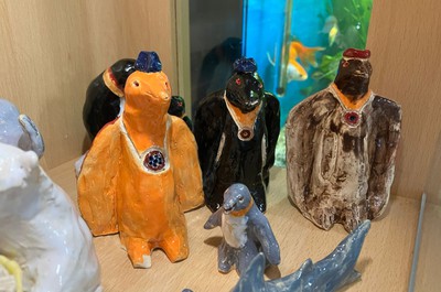 Originální betlém pro tučňáky