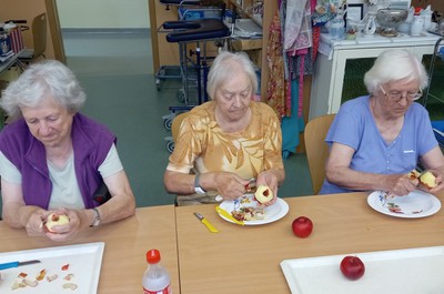 Pečení jablečného štrůdlu - září